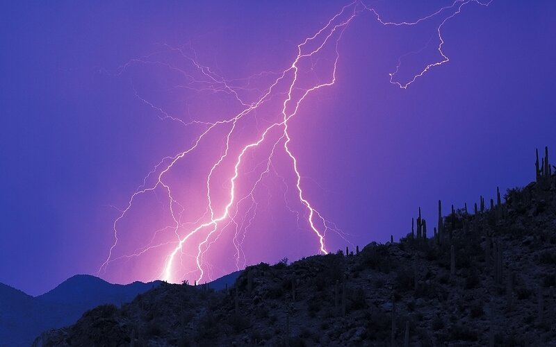 Lightning over Desert Hills