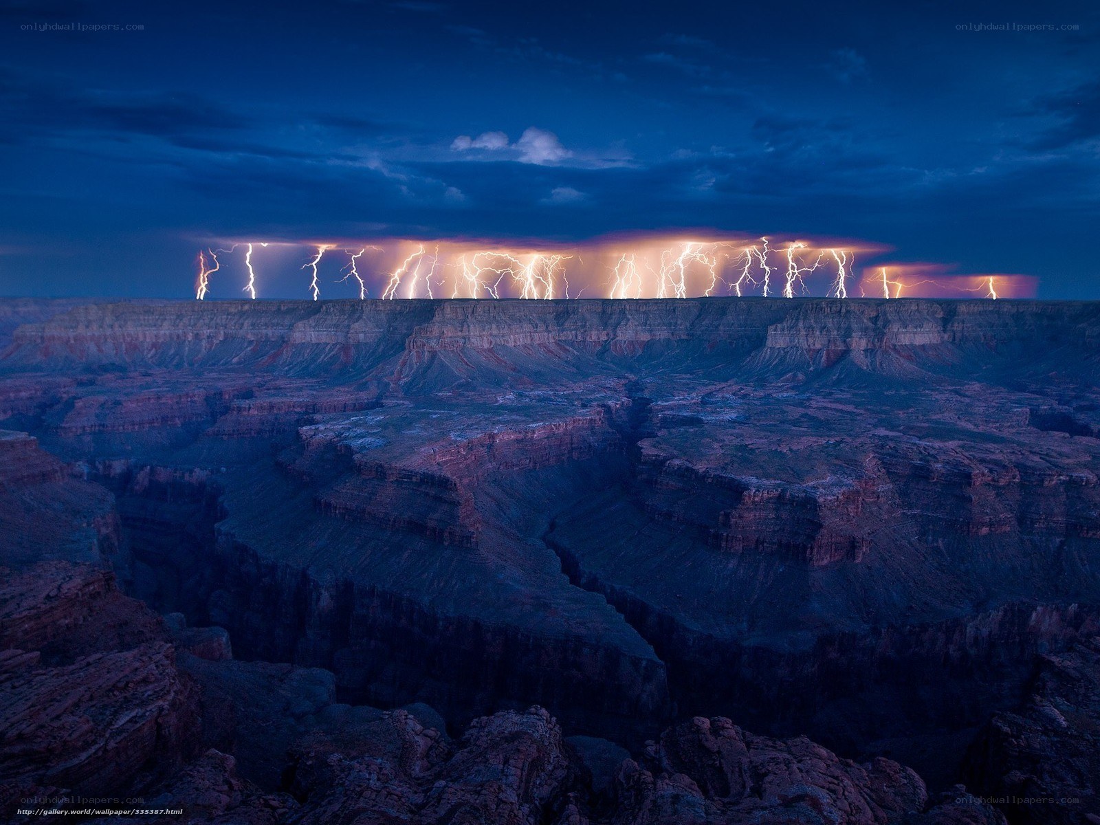 Lightning over Grand Canyon