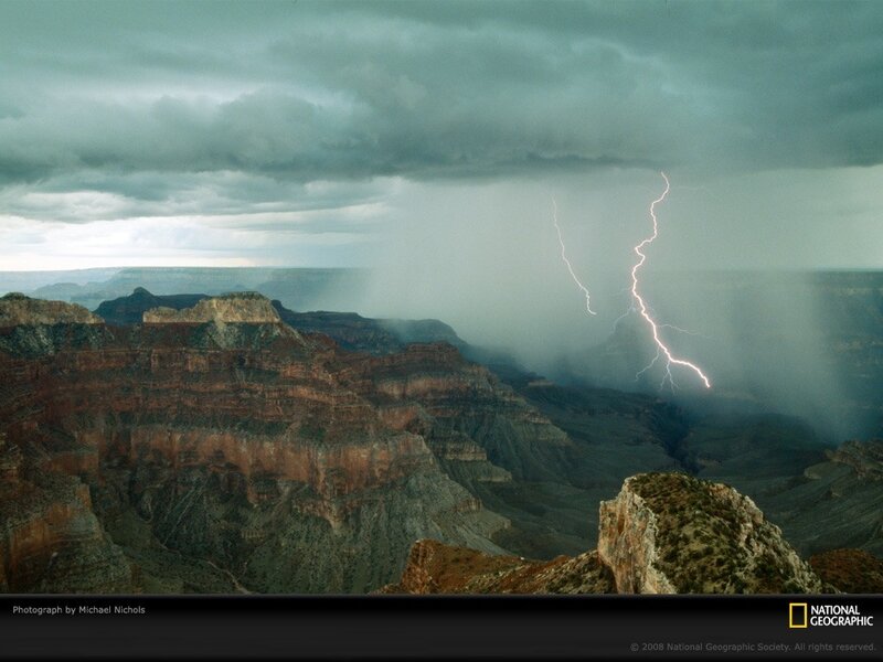 Lightning over Grand Canyon