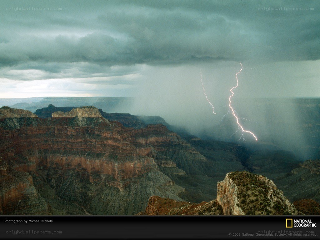 Lightning over Grand Canyon