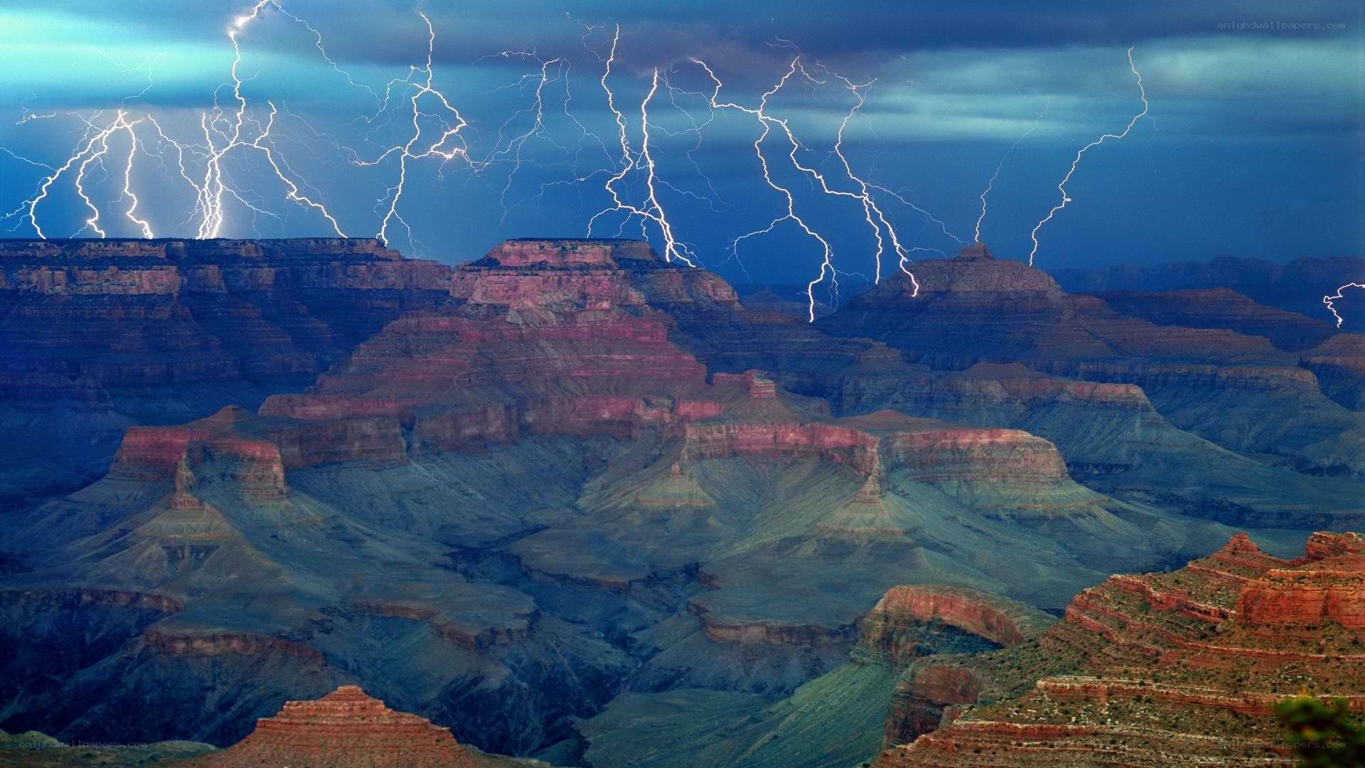 Lightning over Grand Canyon