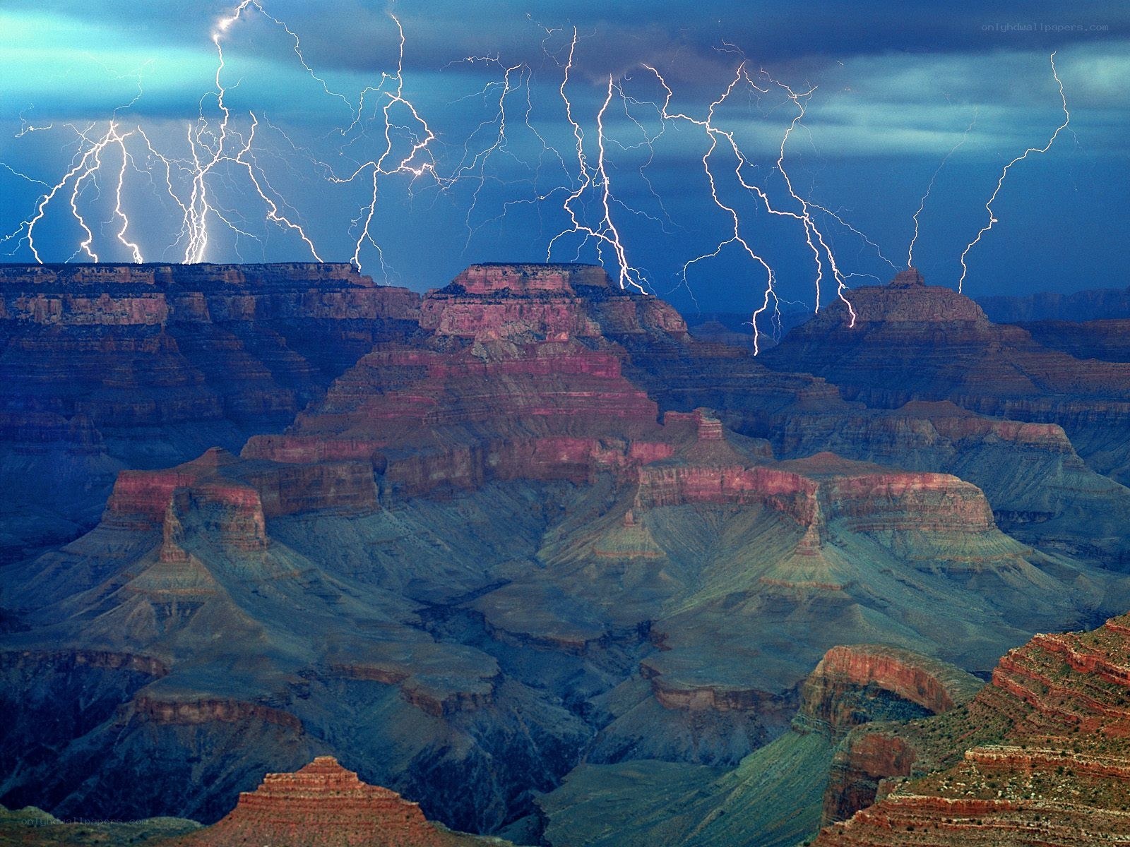 Lightning over Grand Canyon