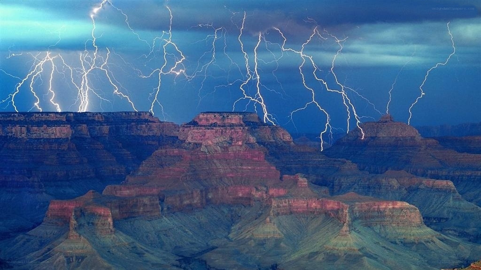 Lightning over Grand Canyon