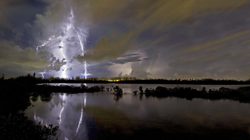 Lightning over Lake — Gray