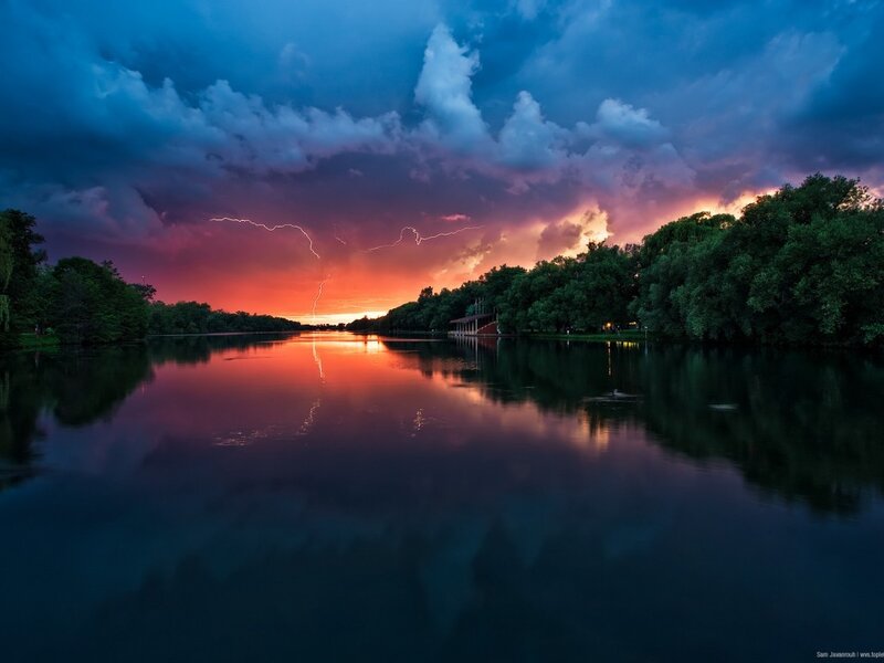Lightning over Lake