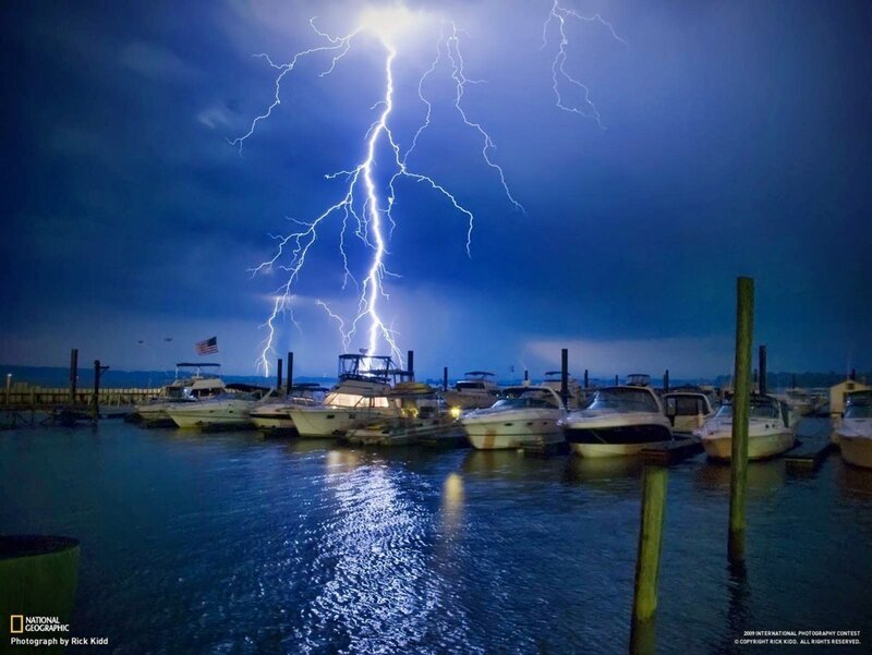 Lightning over Marina