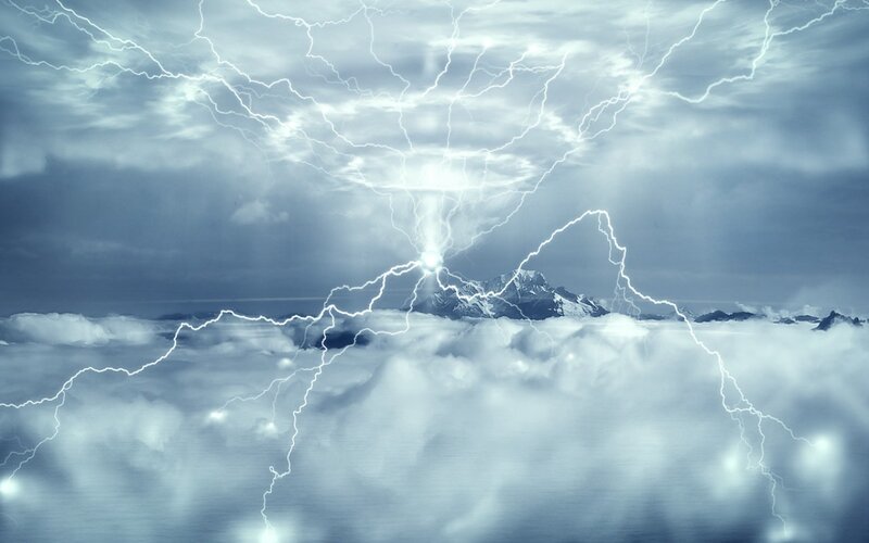 Lightning over Mountain