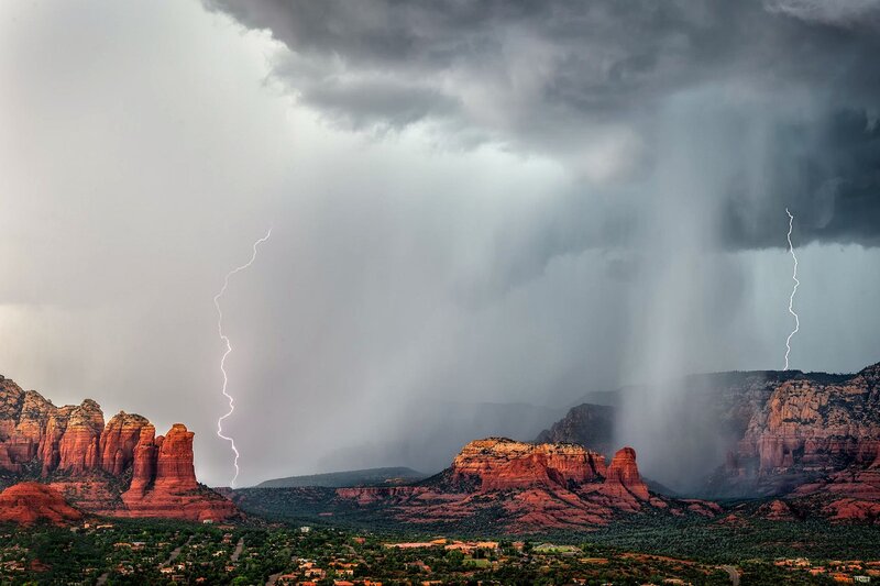 Lightning over Red Rocks