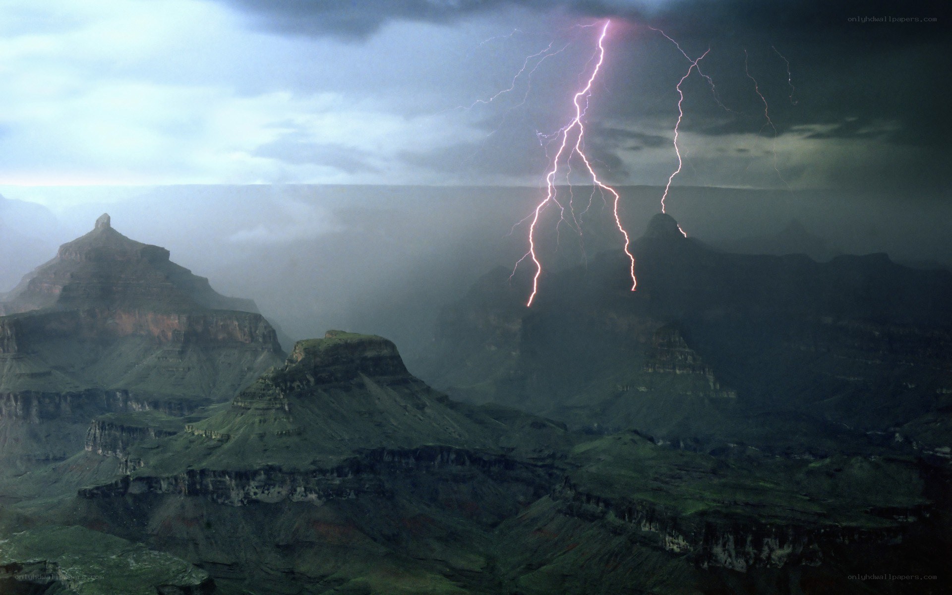 Lightning over the Grand Canyon