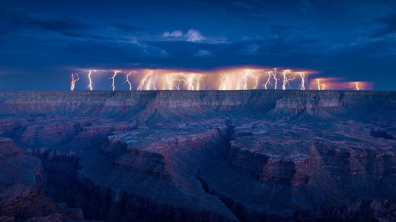 Lightning over the Grand Canyon