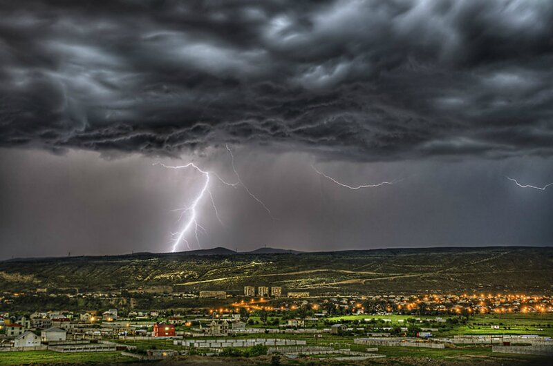 Lightning over Town