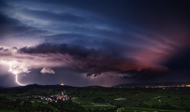 Lightning over Vineyards
