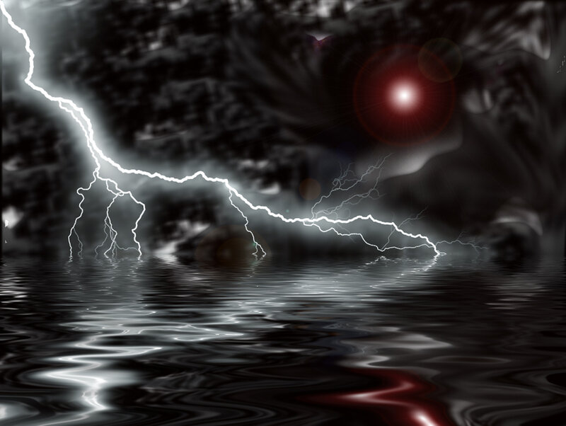 Lightning over Water — Black