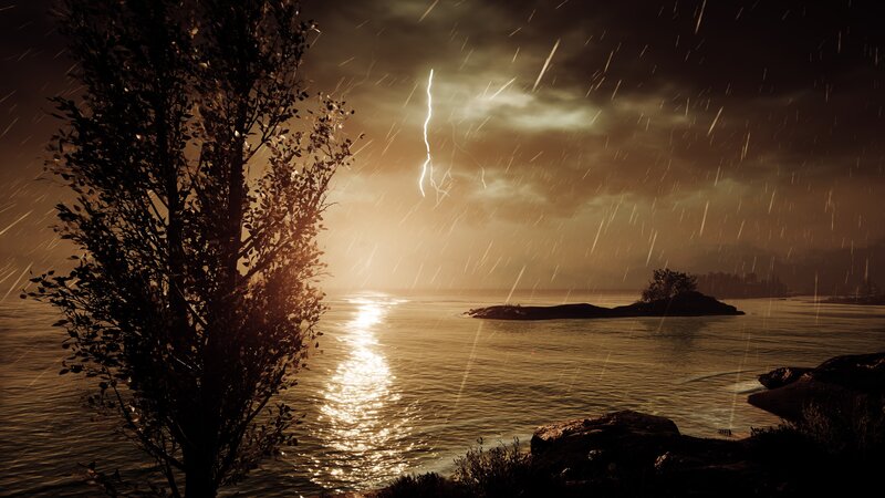 Lightning over Water — Brown