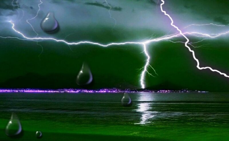 Lightning over Water — Green