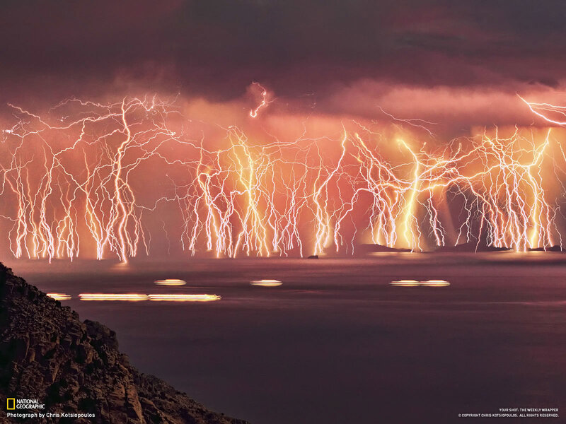 Lightning over Water — Orange