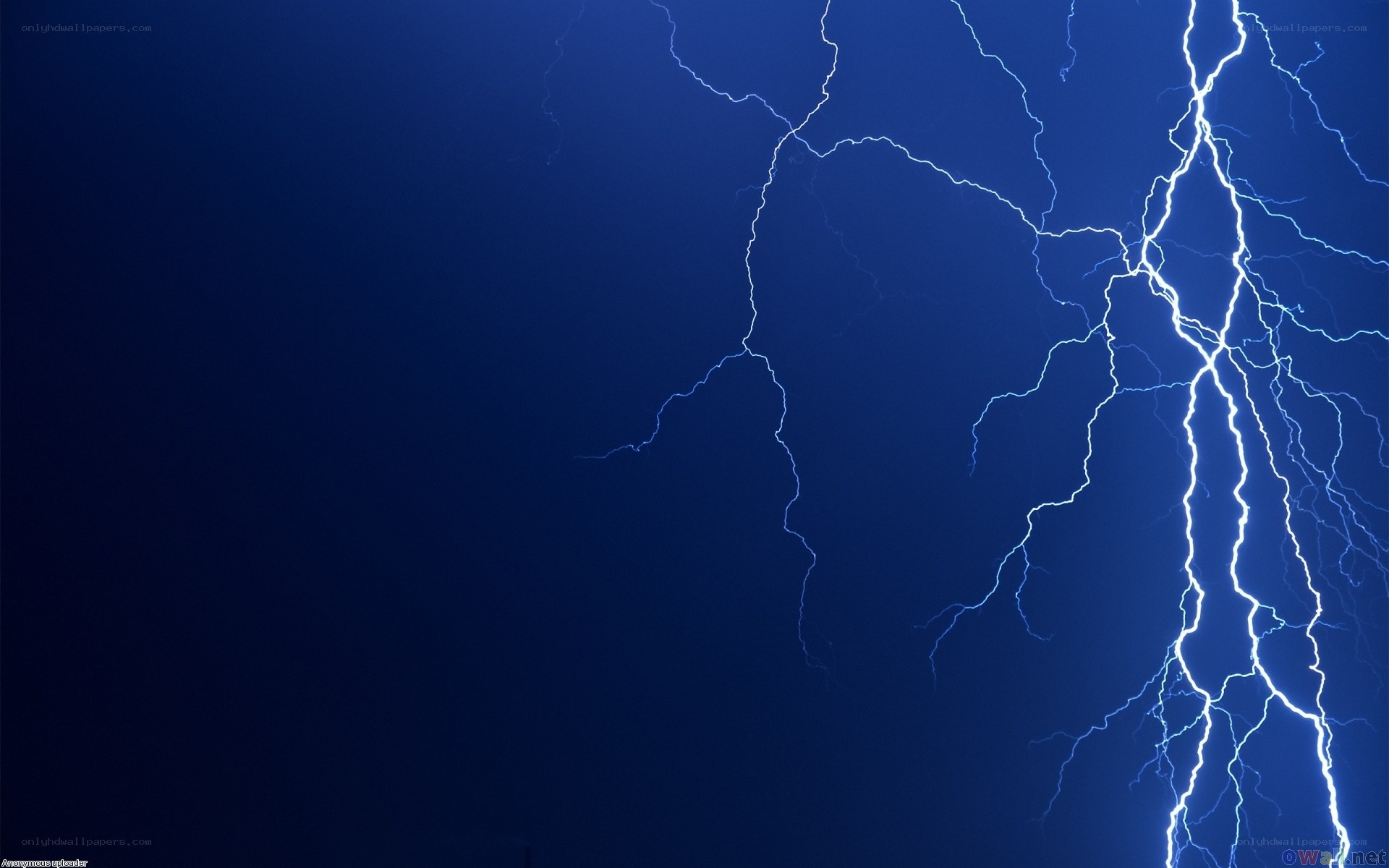 Lightning storm at night