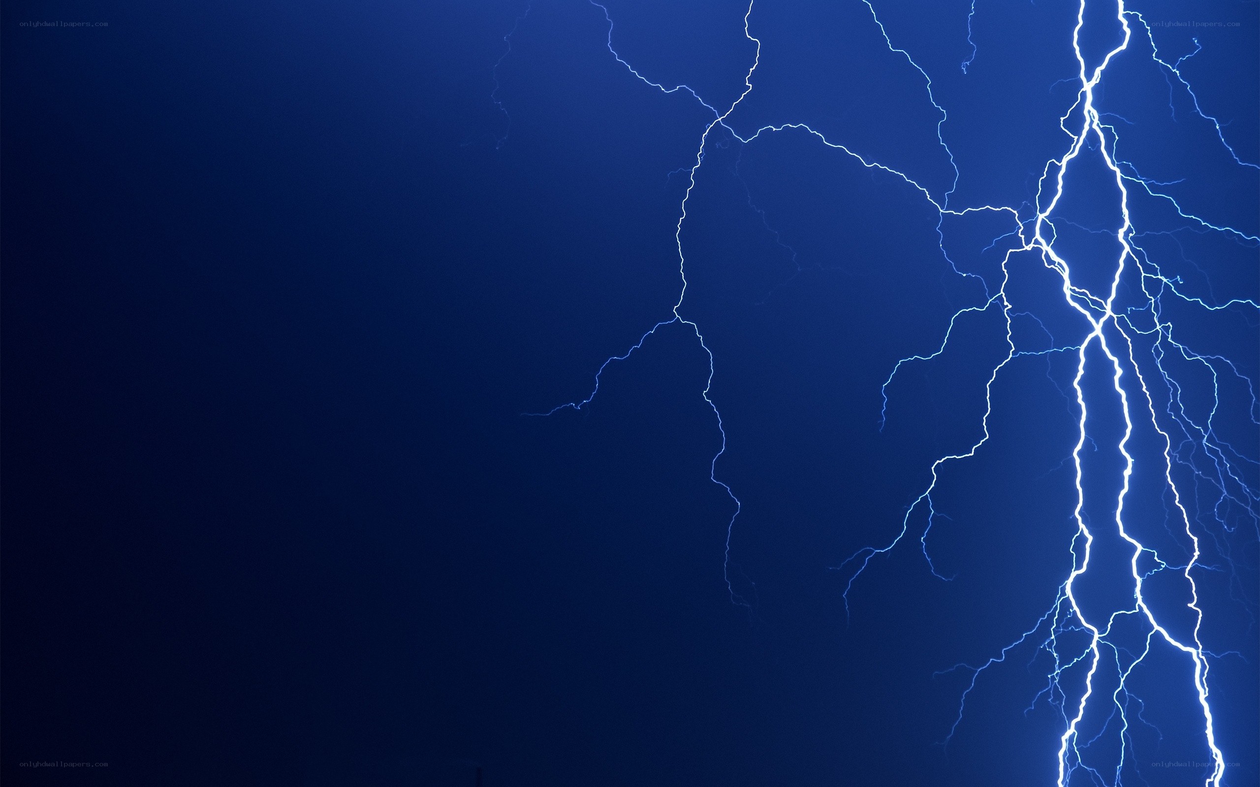Lightning storm at night