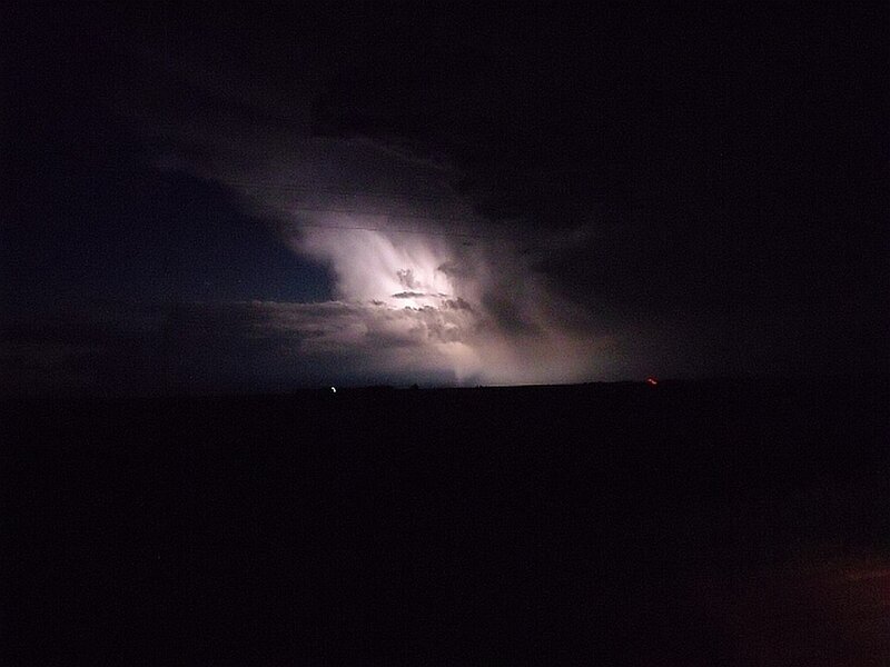 Lightning Storm at Night — Black, Dramatic, Photograph, Clouds