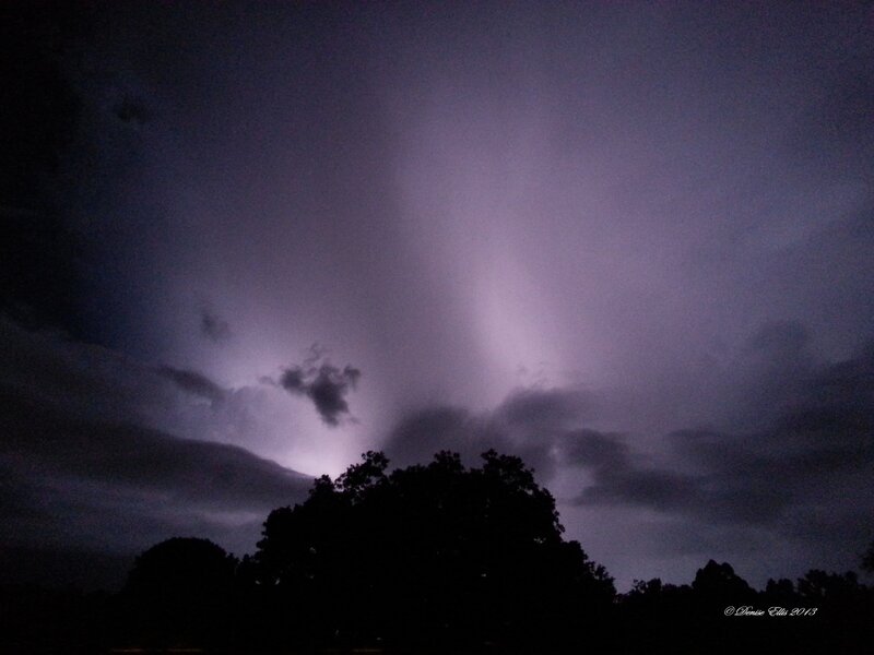 Lightning Storm at Night — Purple