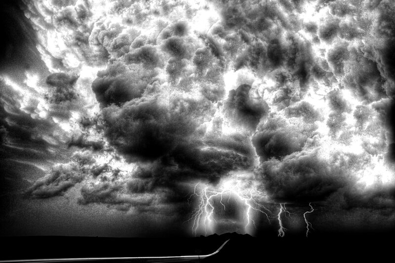 Lightning Storm Clouds — Black