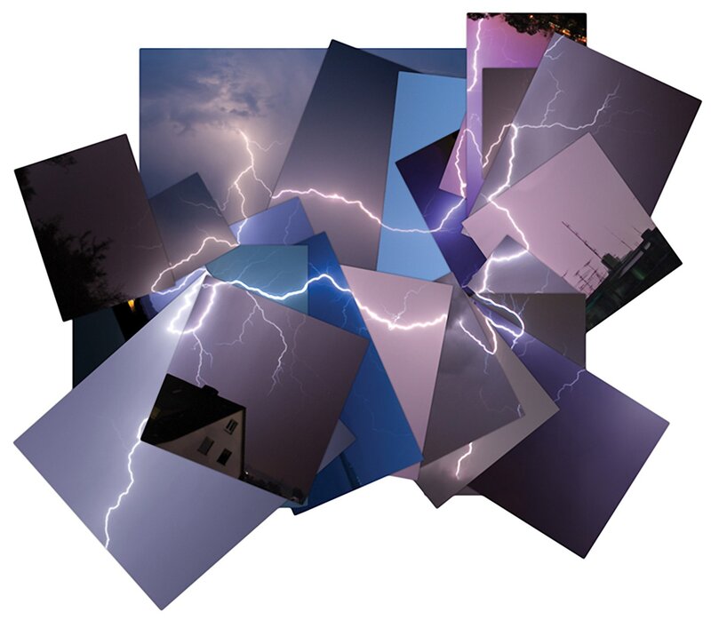 Lightning storm collage