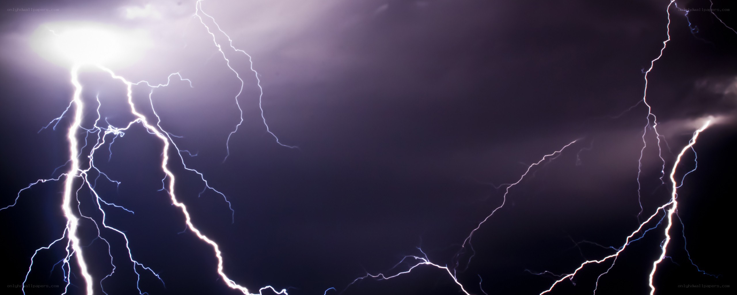 Lightning storm in dark sky