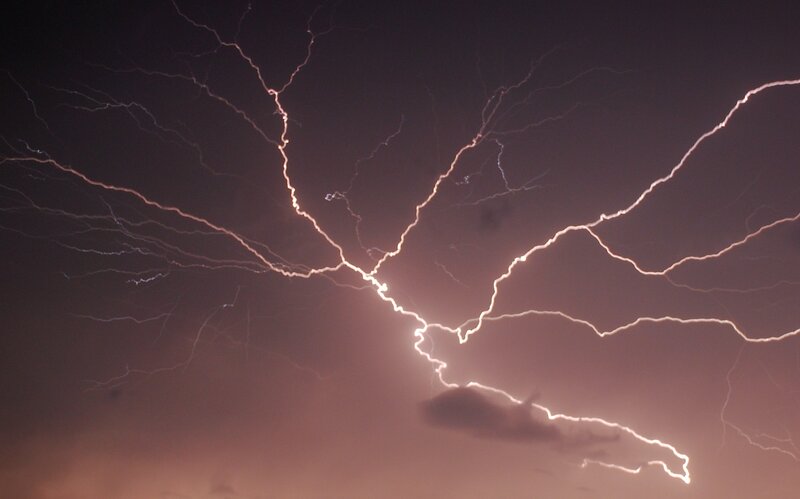 Lightning Storm in Sky — Purple