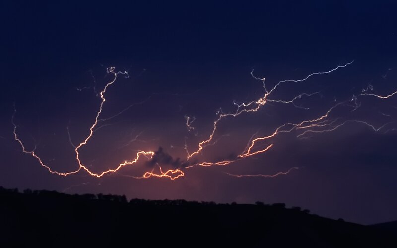 Lightning Storm in Sky