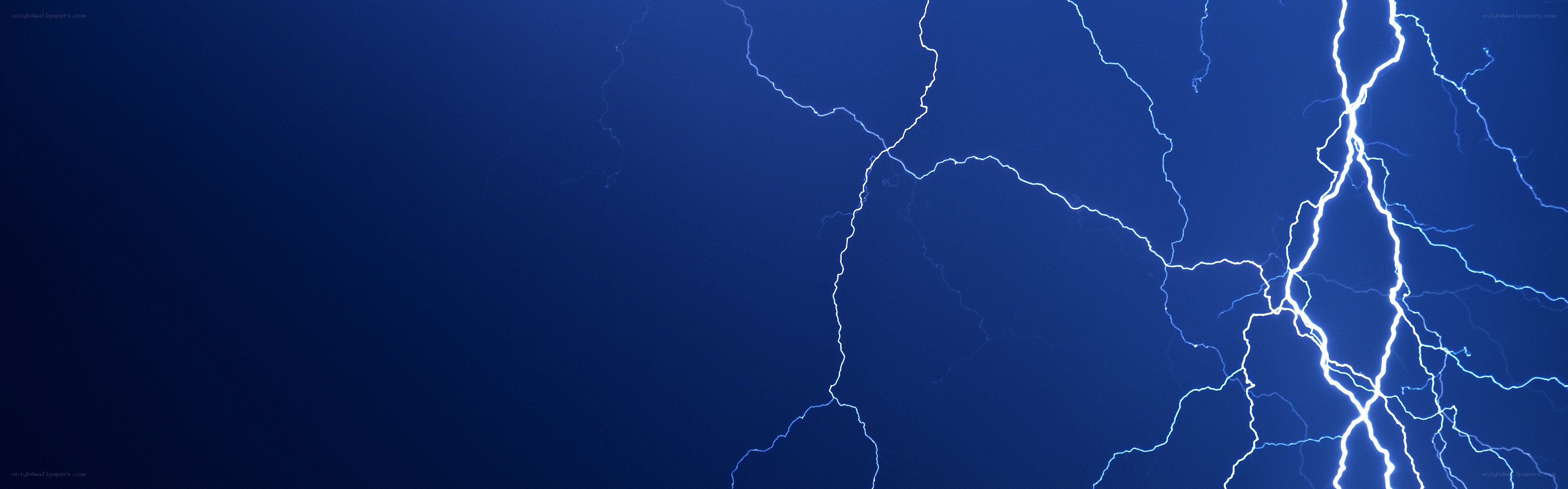 Lightning storm on dark sky