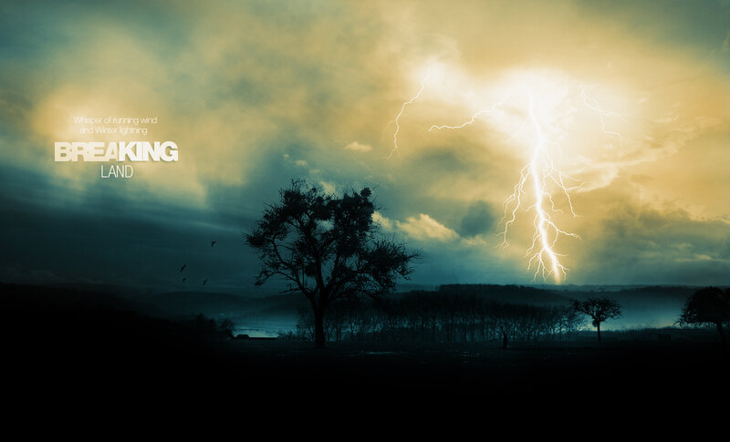 Lightning Storm over Field — Yellow