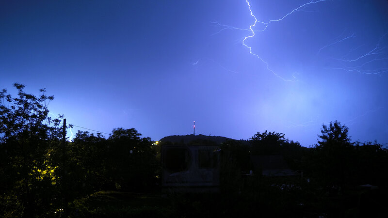 Lightning Storm over Hill