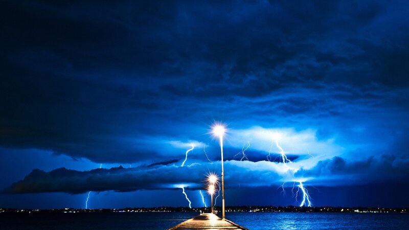 Lightning Storm over Pier