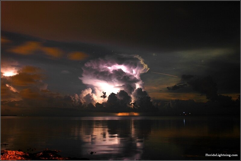Lightning Storm over Water — Purple