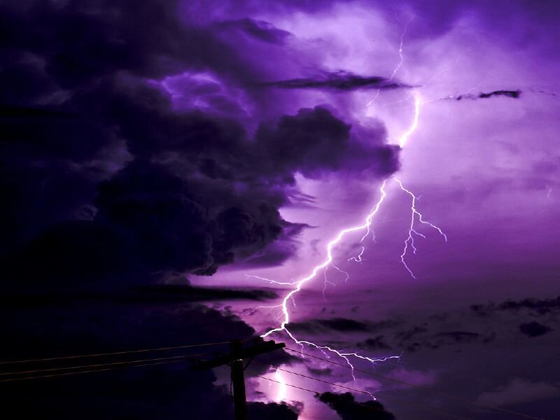 Lightning Storm — Purple, Dramatic, Night