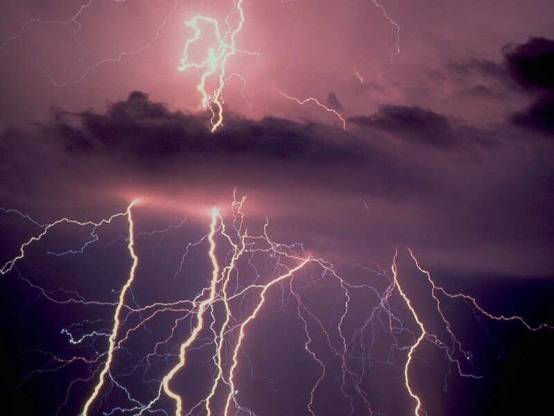 Lightning Storm — Purple, Dramatic