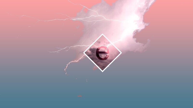 Lightning Storm with Letter E