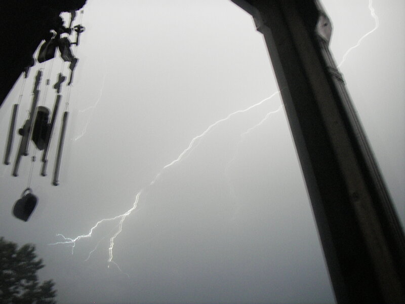 Lightning storm with wind chimes