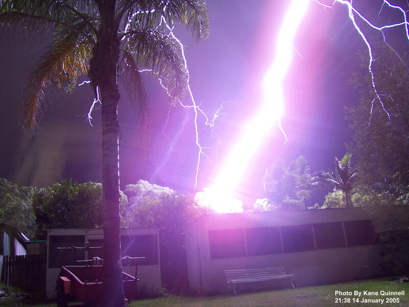 Lightning Strike at Night — Purple