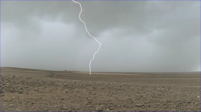 Lightning Strike on Field — Gray