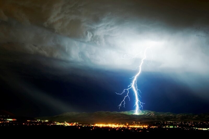 Lightning Strike on Mountain