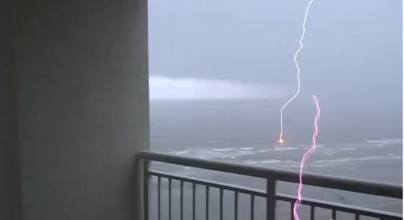 Lightning Strike on Ocean
