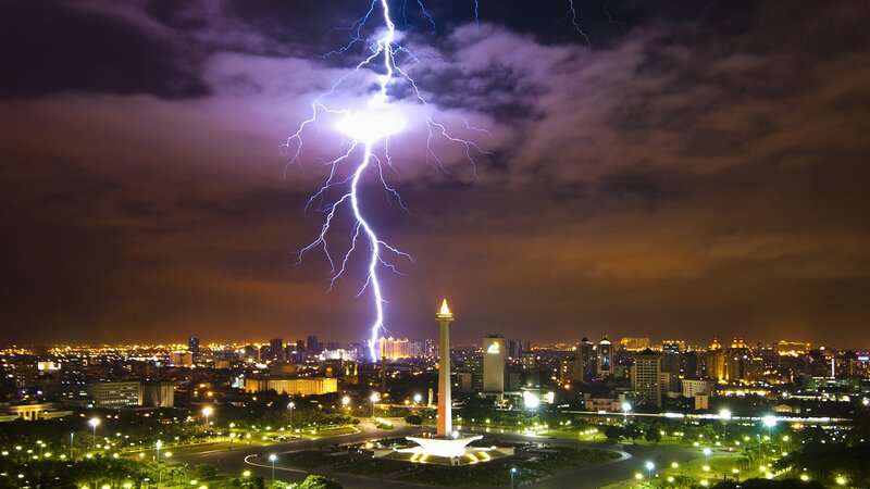 Lightning Strike over Monument