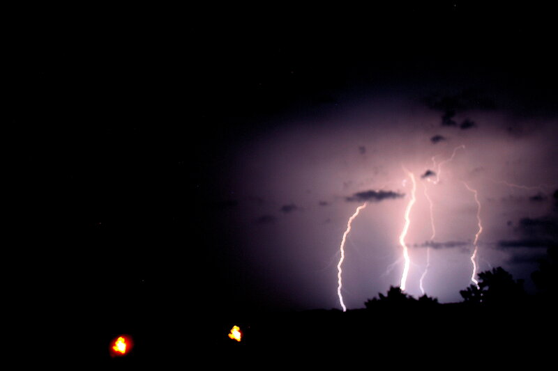 Lightning Strikes at Night — Black