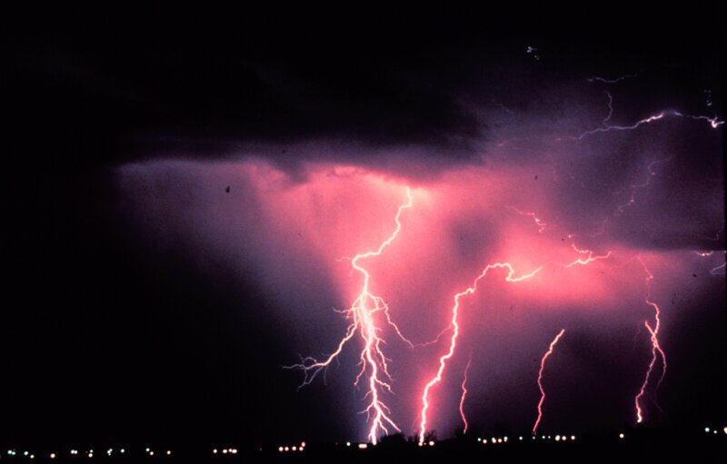 Lightning Strikes at Night — Purple