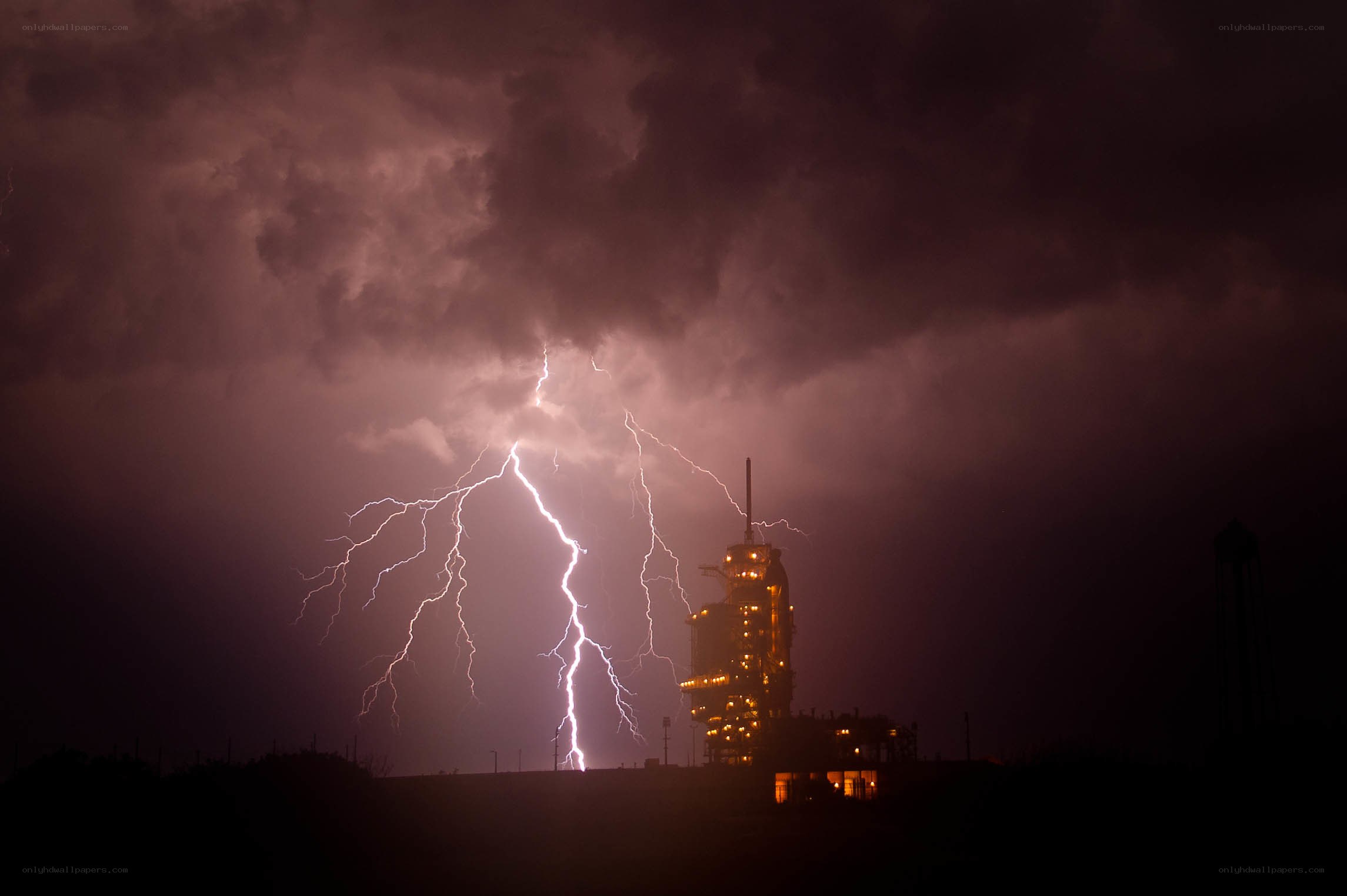 Lightning strikes rocket launch pad