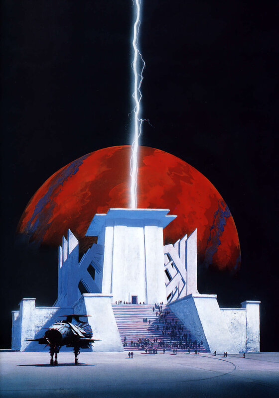 Lightning strikes temple