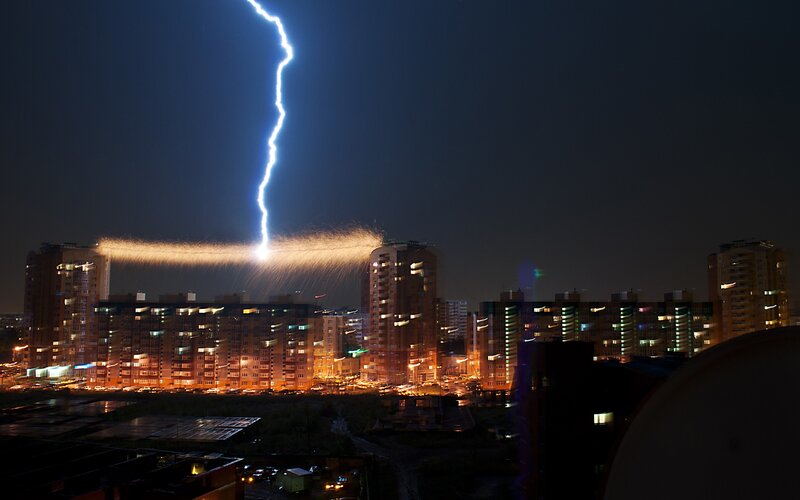 Lightning Striking Buildings