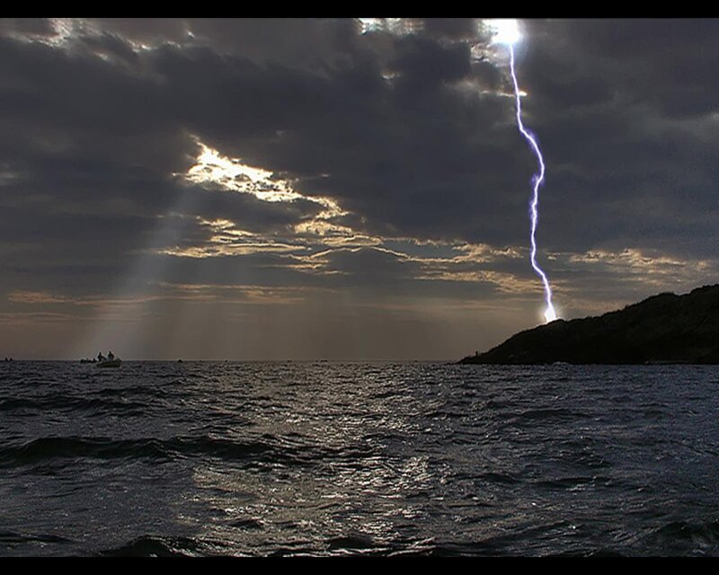 Lightning Striking Land