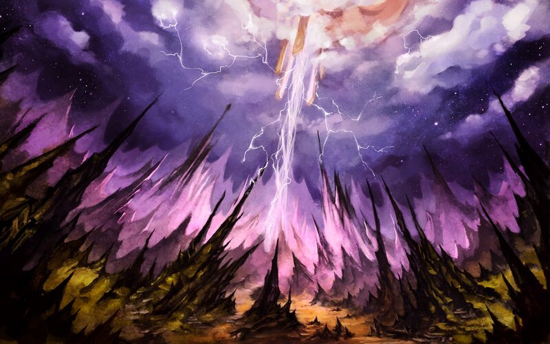 Lightning Striking Spires